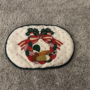 Country Christmas Duck Wreath Potholder Vintage B & D